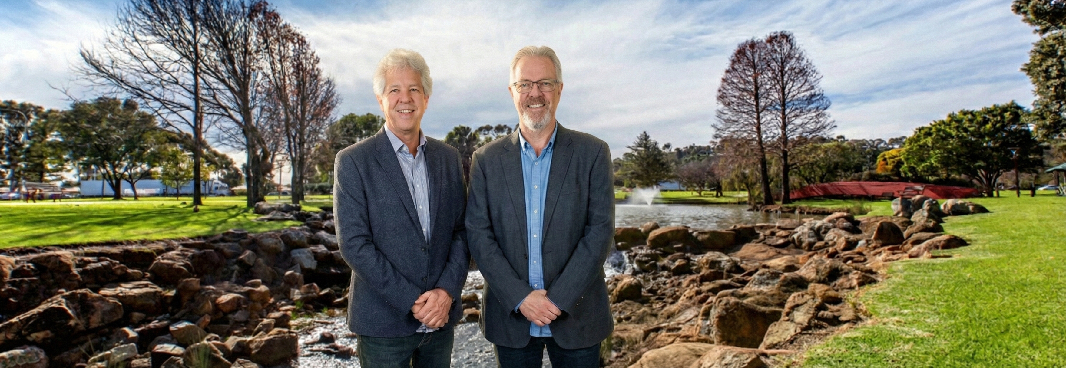 Luke Nass Real Estate team in park setting